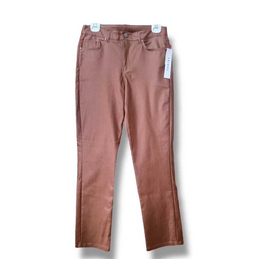 Tribal Pleather Slim Pant NWT